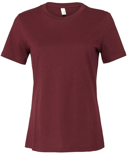 Bella+Canvas Women's relaxed Jersey short sleeve tee Maroon