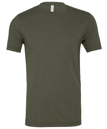 Bella+Canvas Unisex triblend crew neck t-shirt Military Green Triblend
