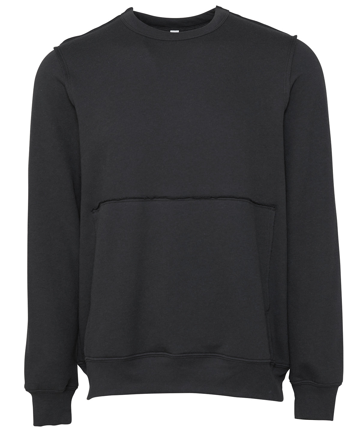 Bella+Canvas Unisex raw-seam crew pullover Dark Grey
