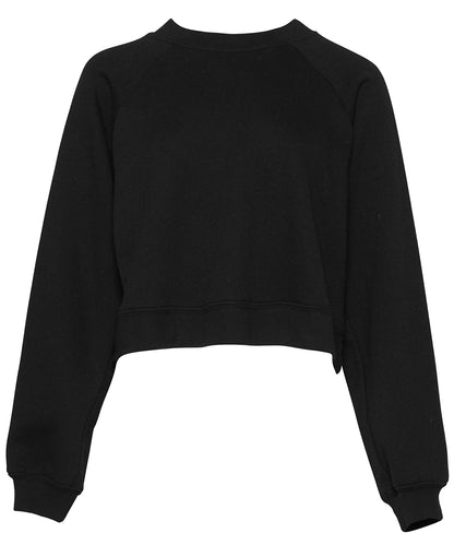 Bella+Canvas Women's raglan pullover fleece Black