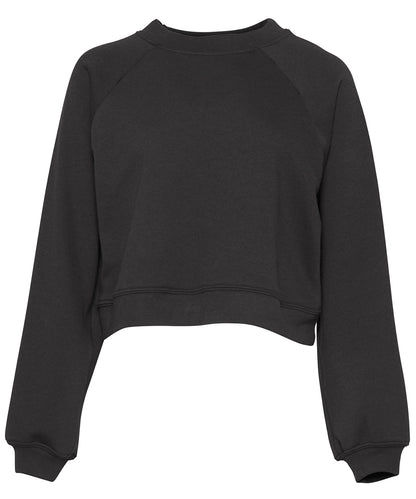 Bella+Canvas Women's raglan pullover fleece Dark Grey