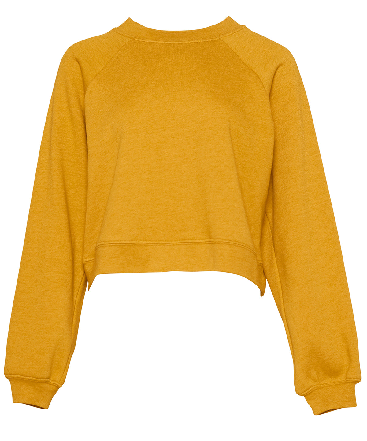 Bella+Canvas Women's raglan pullover fleece Heather Mustard