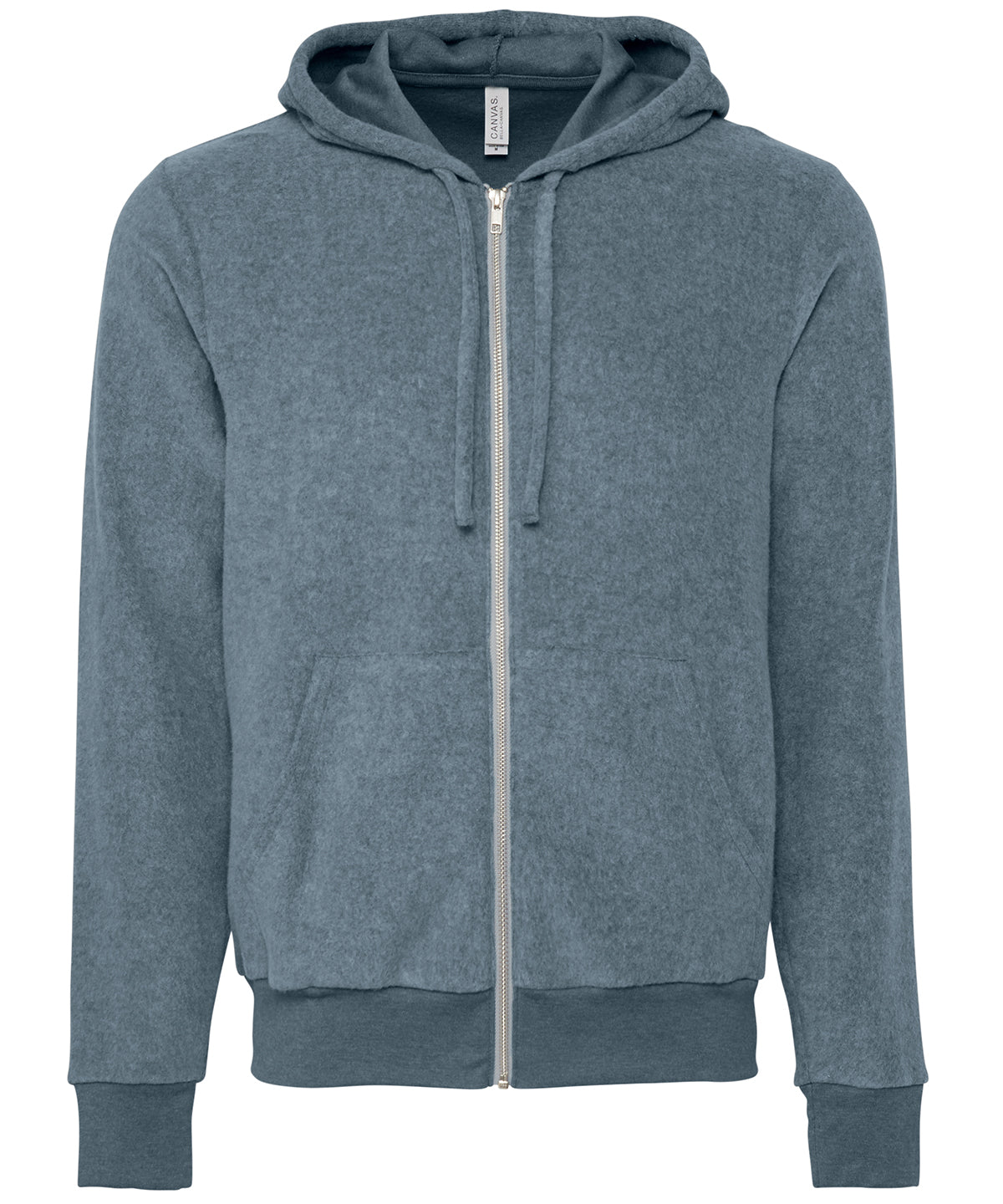 Bella+Canvas Unisex sueded fleece full-zip hoodie Heather Slate