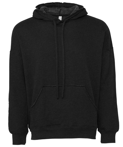 Bella+Canvas Unisex raw-seam hoodie Black Heather