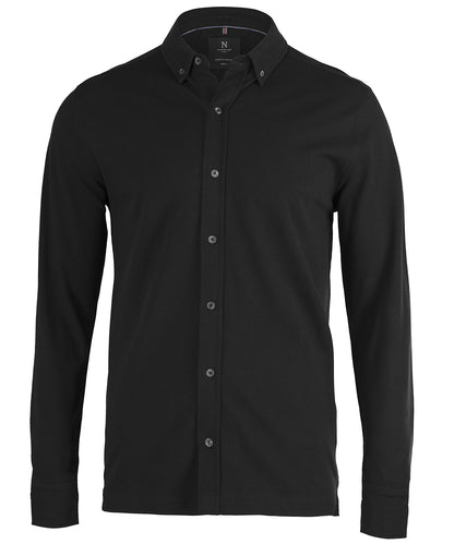 Nimbus Kingston – stretch deluxe piqué shirt Black
