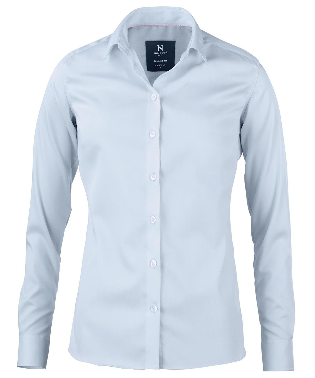 Nimbus Women’s Portland – super non-iron business shirt Light Blue