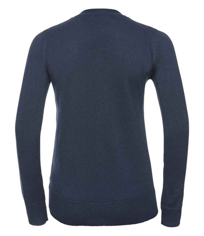 Russell Athletic Collection Ladies Cotton Acrylic V Neck Cardigan