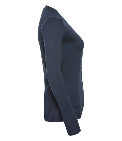 Russell Athletic Collection Ladies Cotton Acrylic V Neck Cardigan