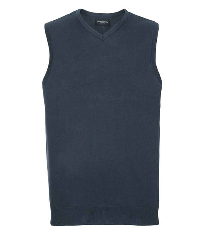 Russell Athletic Collection Sleeveless Cotton Acrylic V Neck Sweater