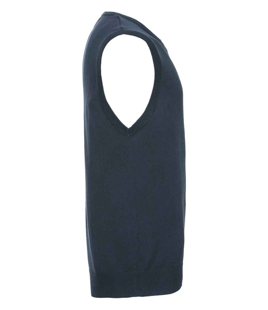 Russell Athletic Collection Sleeveless Cotton Acrylic V Neck Sweater