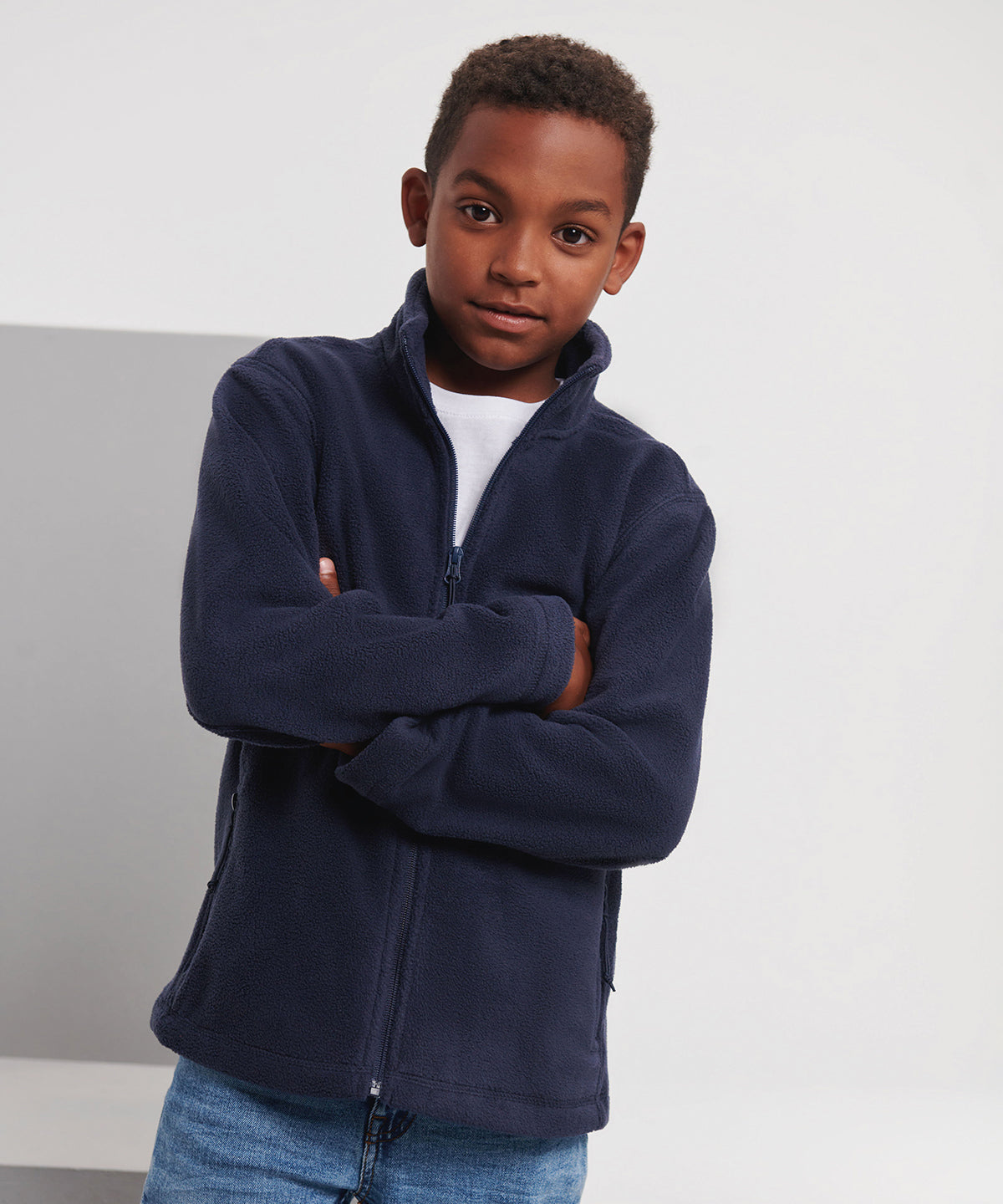 Russell Kids full-zip outdoor fleece Black