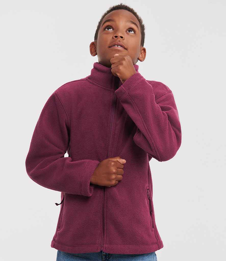 Russell Russell Athletic Kids Outdoor Fleece Jacket Burgundy