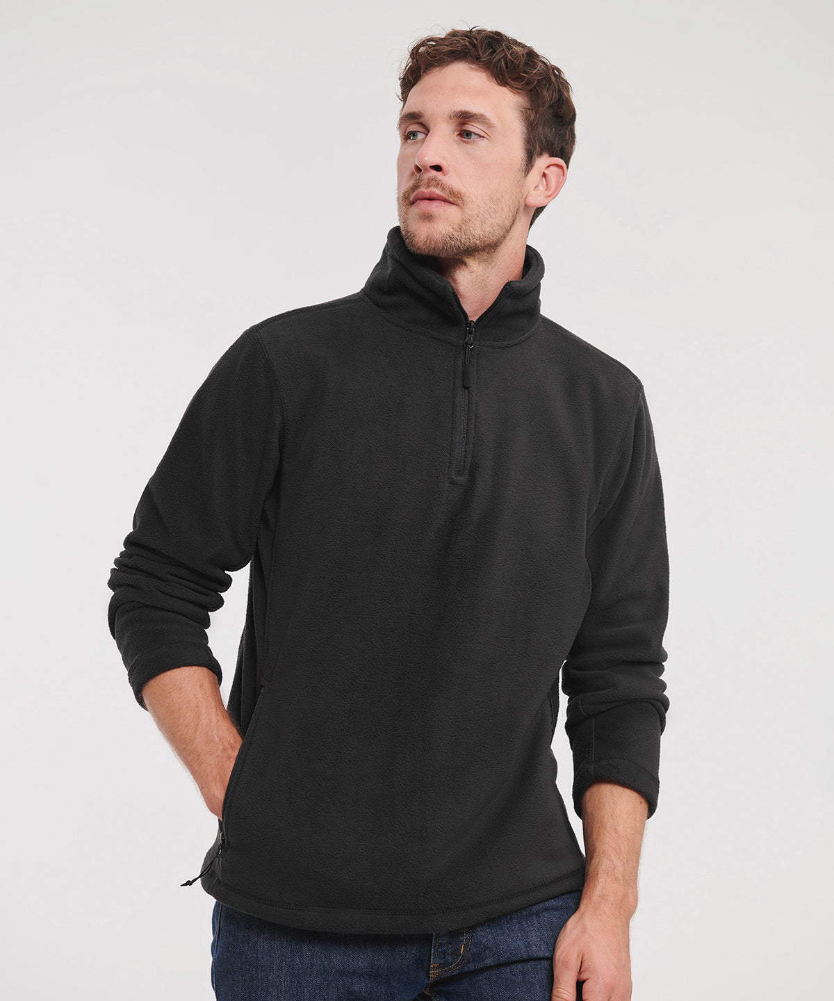 Russell ¼-zip outdoor fleece Black