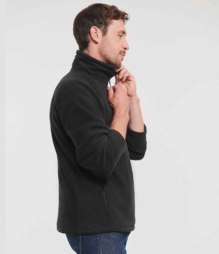 Russell Russell Athletic Zip Neck Outdoor Fleece Black
