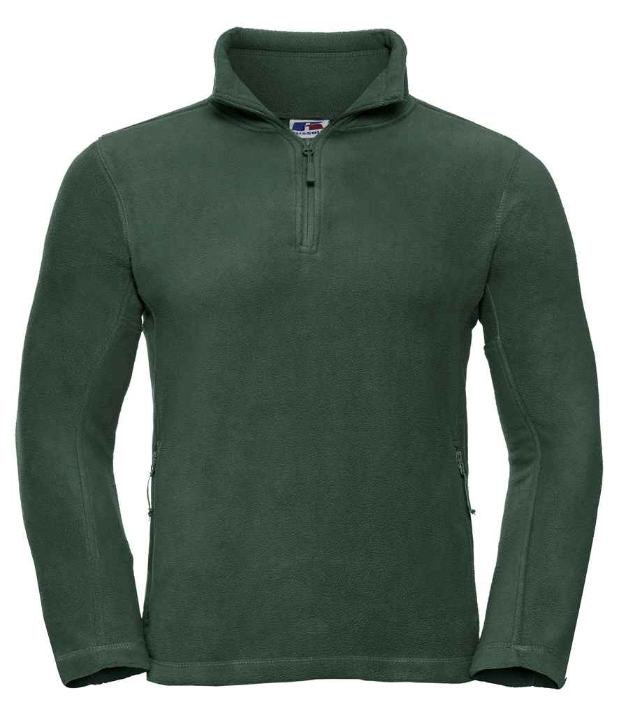 Russell Russell Athletic Zip Neck Outdoor Fleece Bottle Green
