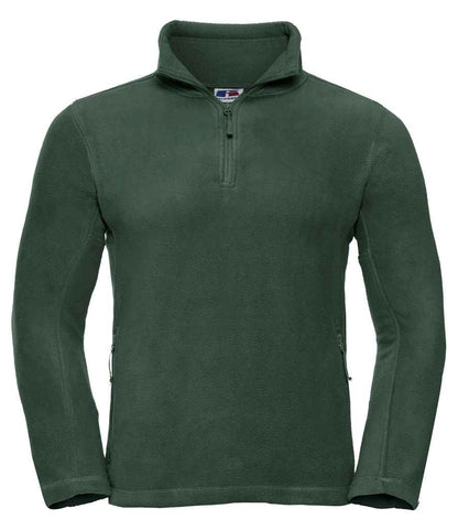 Russell Russell Athletic Zip Neck Outdoor Fleece Bottle Green