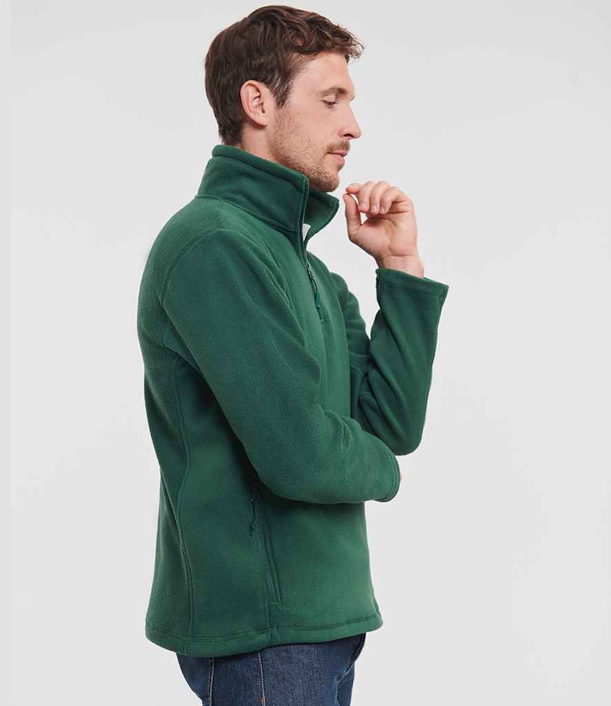 Russell Russell Athletic Zip Neck Outdoor Fleece Bottle Green