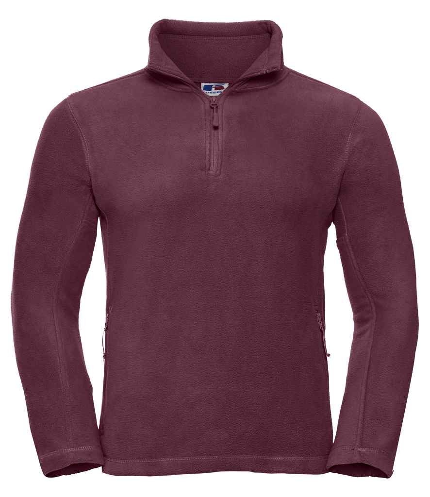 Russell Russell Athletic Zip Neck Outdoor Fleece Burgundy