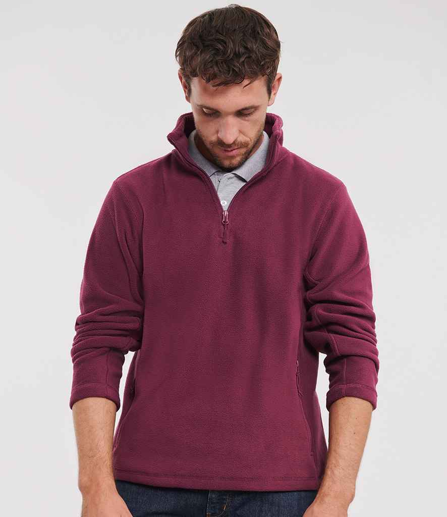 Russell Russell Athletic Zip Neck Outdoor Fleece Burgundy