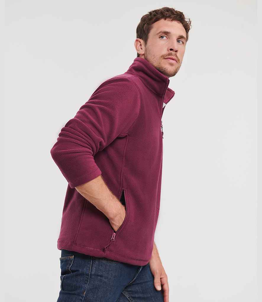 Russell Russell Athletic Zip Neck Outdoor Fleece Burgundy