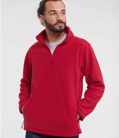 Russell Russell Athletic Zip Neck Outdoor Fleece Classic Red