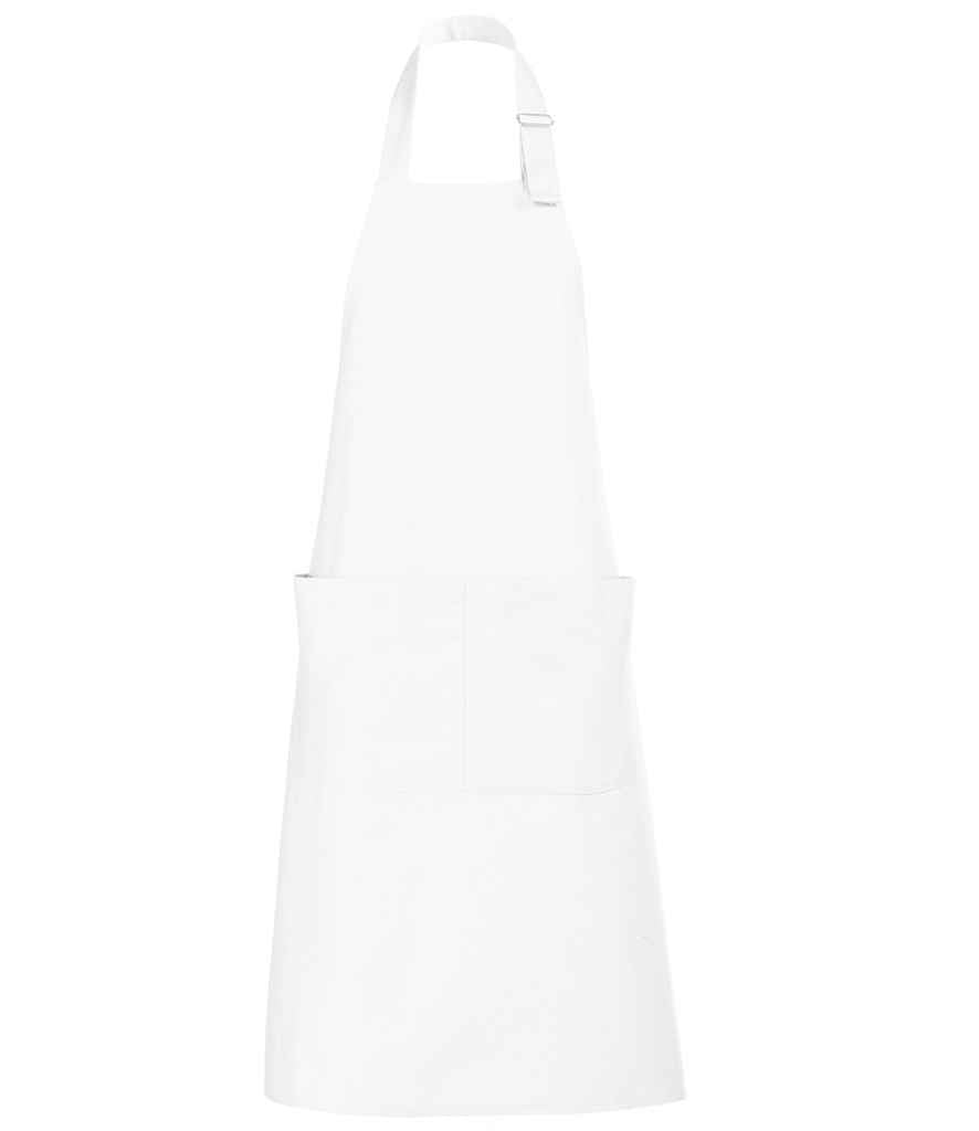 SOL'S Gala Long Bib Apron in White