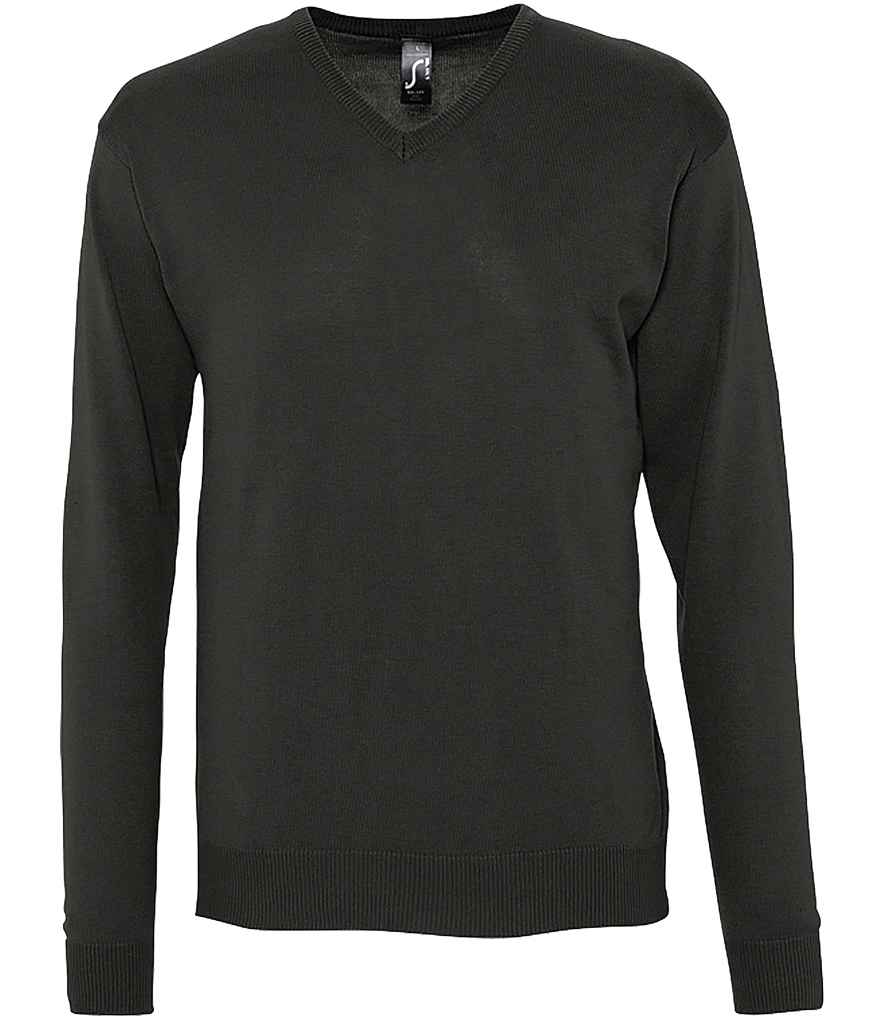 SOL'S Galaxy Cotton Acrylic V Neck Sweater in Black