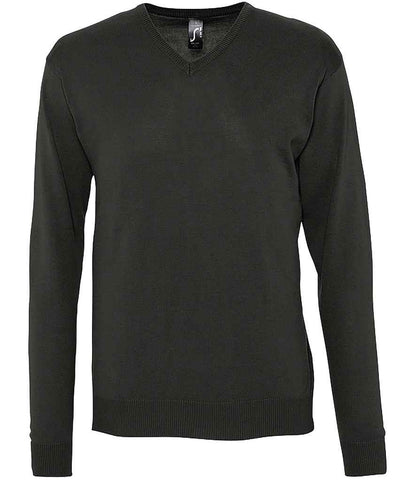 SOL'S Galaxy Cotton Acrylic V Neck Sweater in Black