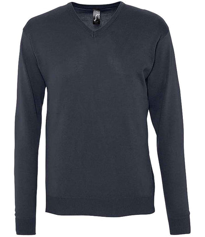 SOL'S Galaxy Cotton Acrylic V Neck Sweater in Navy