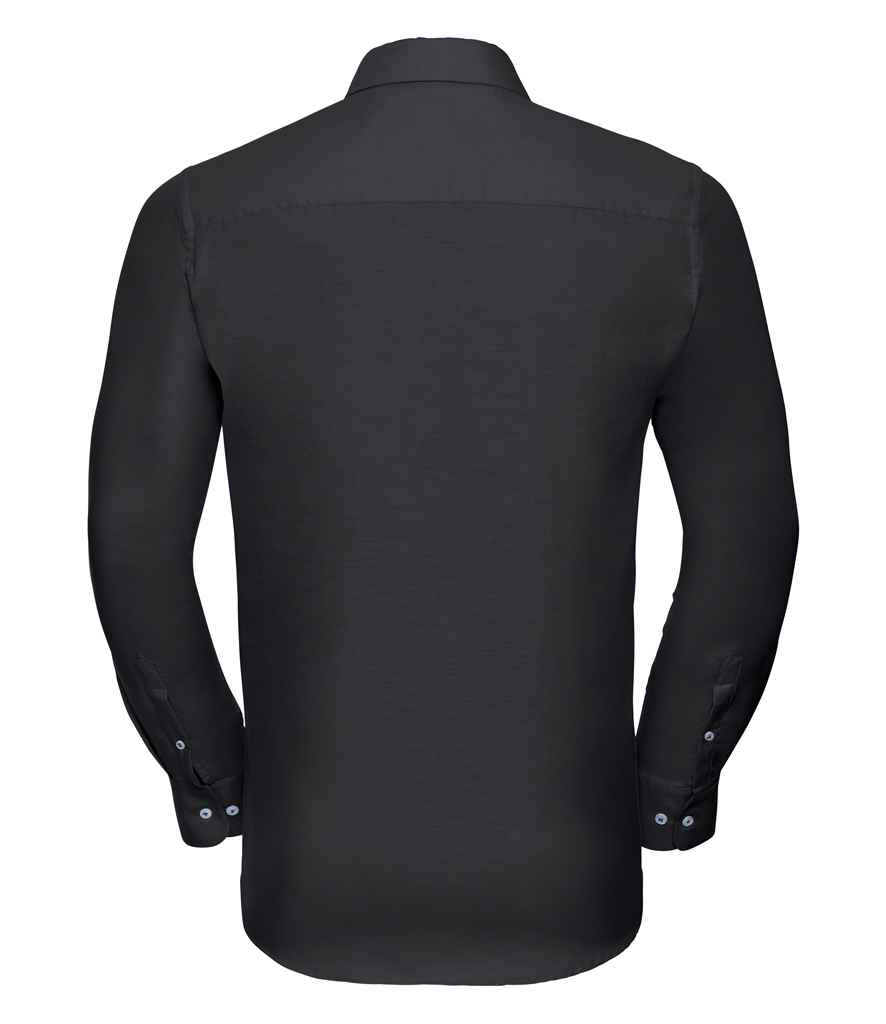 Russell Russell Athletic Collection Long Sleeve Tailored Oxford Shirt Black