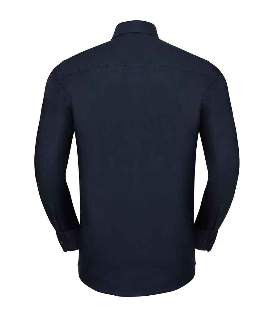 Russell Russell Athletic Collection Long Sleeve Tailored Oxford Shirt Bright Navy