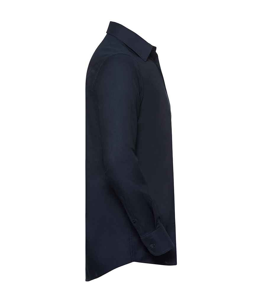 Russell Russell Athletic Collection Long Sleeve Tailored Oxford Shirt Bright Navy
