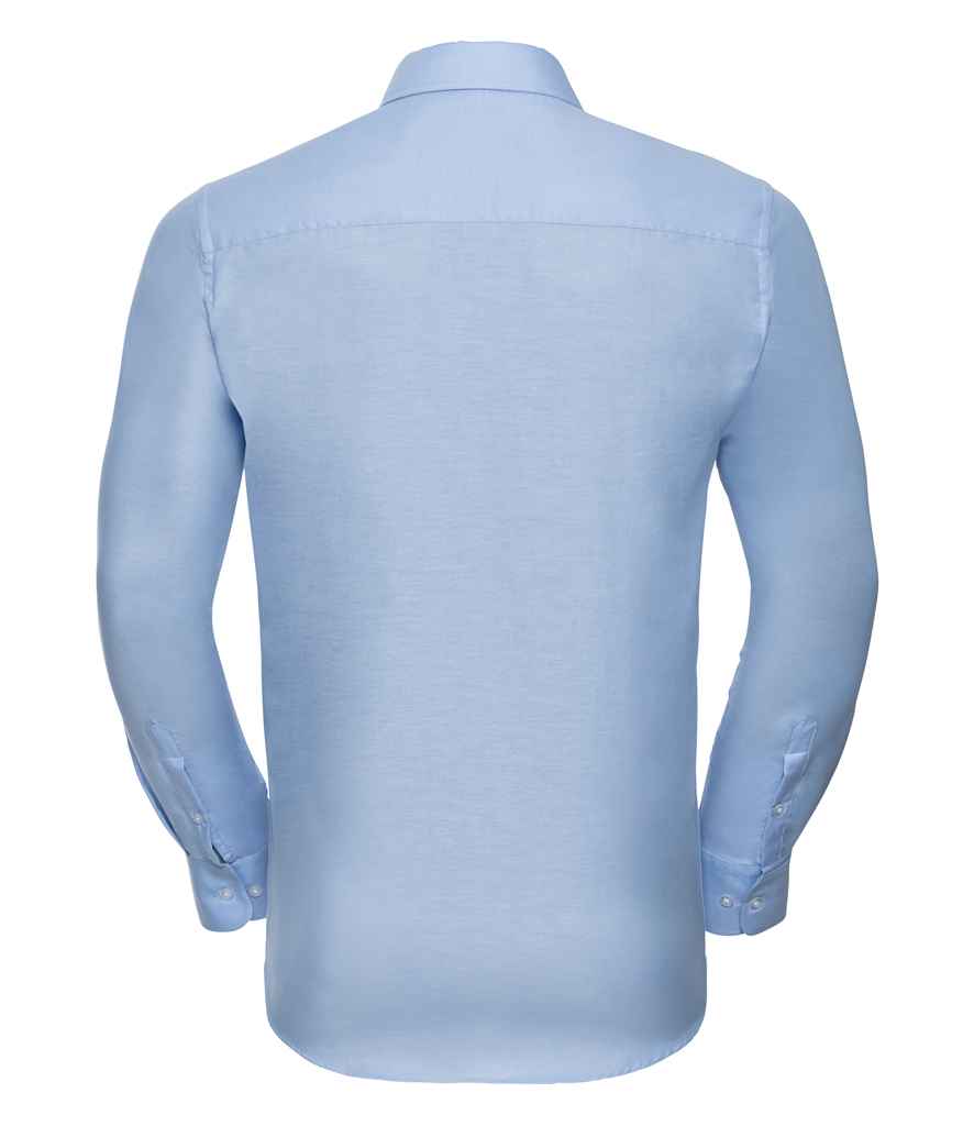 Russell Russell Athletic Collection Long Sleeve Tailored Oxford Shirt Oxford Blue