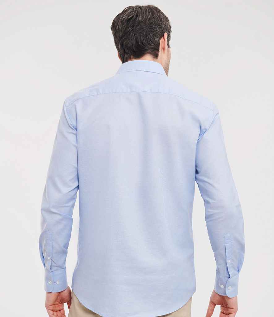 Russell Russell Athletic Collection Long Sleeve Tailored Oxford Shirt Oxford Blue