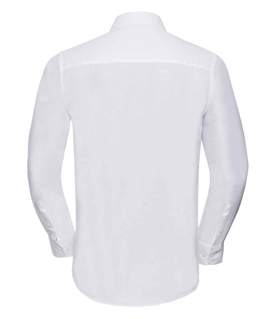 Russell Russell Athletic Collection Long Sleeve Tailored Oxford Shirt White