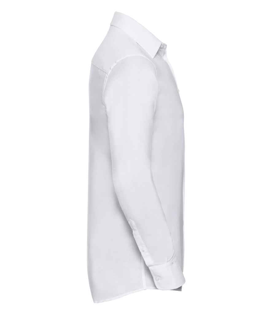 Russell Russell Athletic Collection Long Sleeve Tailored Oxford Shirt White