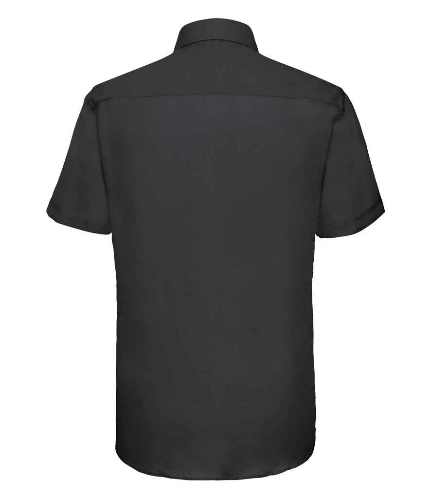 Russell Russell Athletic Collection Short Sleeve Tailored Oxford Shirt Black