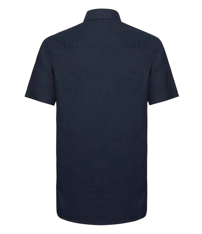 Russell Russell Athletic Collection Short Sleeve Tailored Oxford Shirt Bright Navy