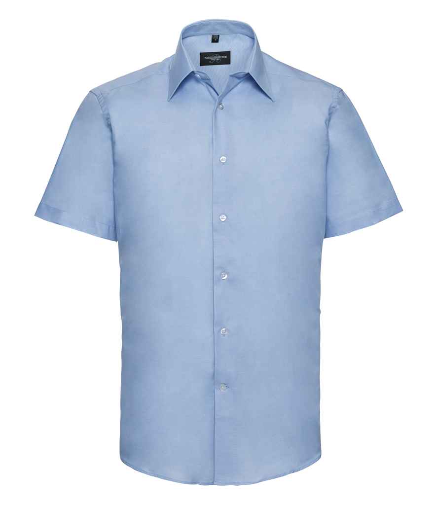 Russell Russell Athletic Collection Short Sleeve Tailored Oxford Shirt Oxford Blue