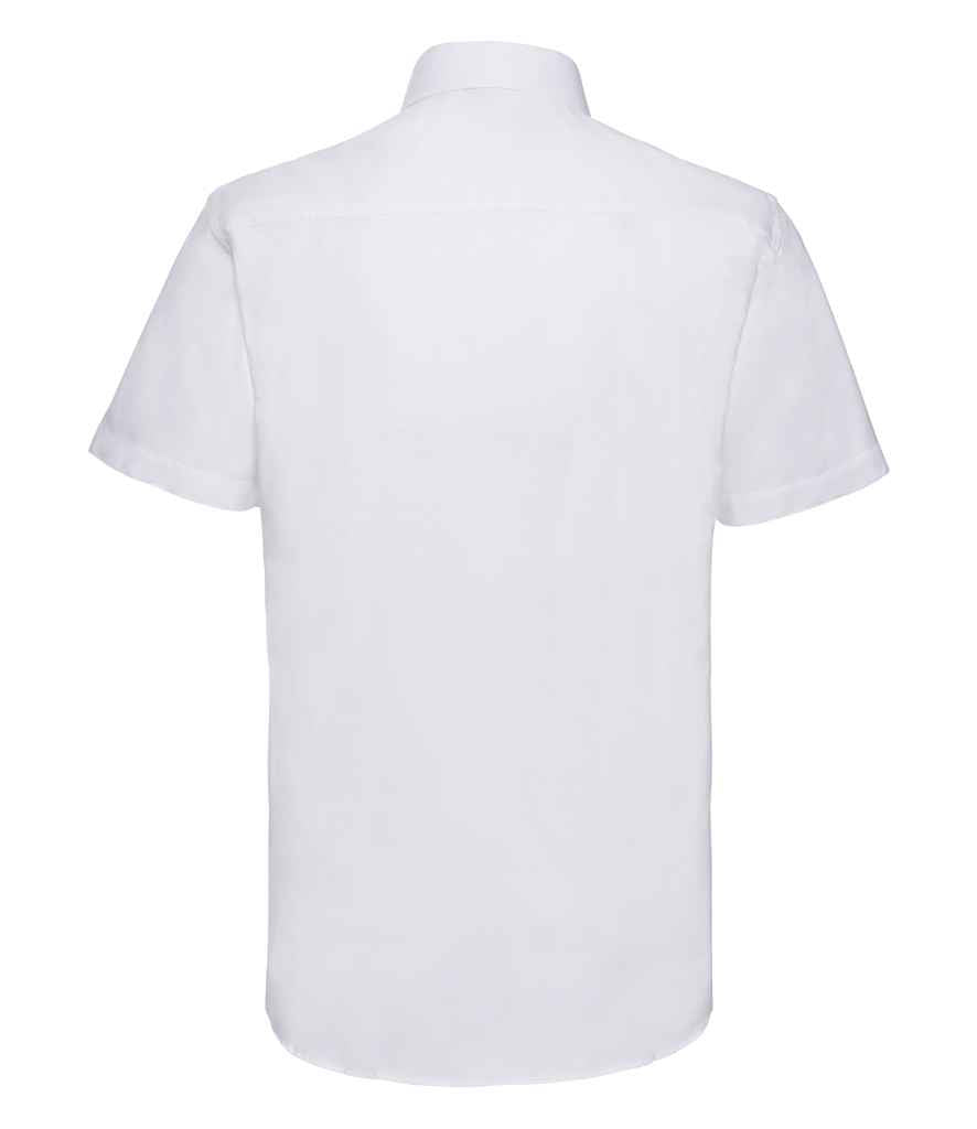 Russell Russell Athletic Collection Short Sleeve Tailored Oxford Shirt White