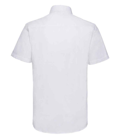 Russell Russell Athletic Collection Short Sleeve Tailored Oxford Shirt White