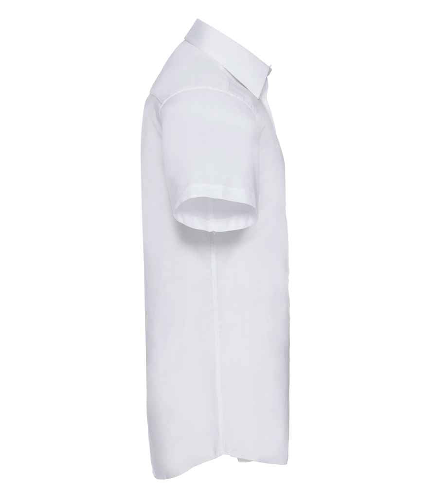 Russell Russell Athletic Collection Short Sleeve Tailored Oxford Shirt White