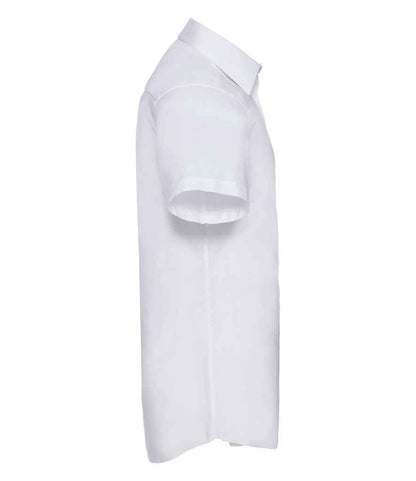 Russell Russell Athletic Collection Short Sleeve Tailored Oxford Shirt White