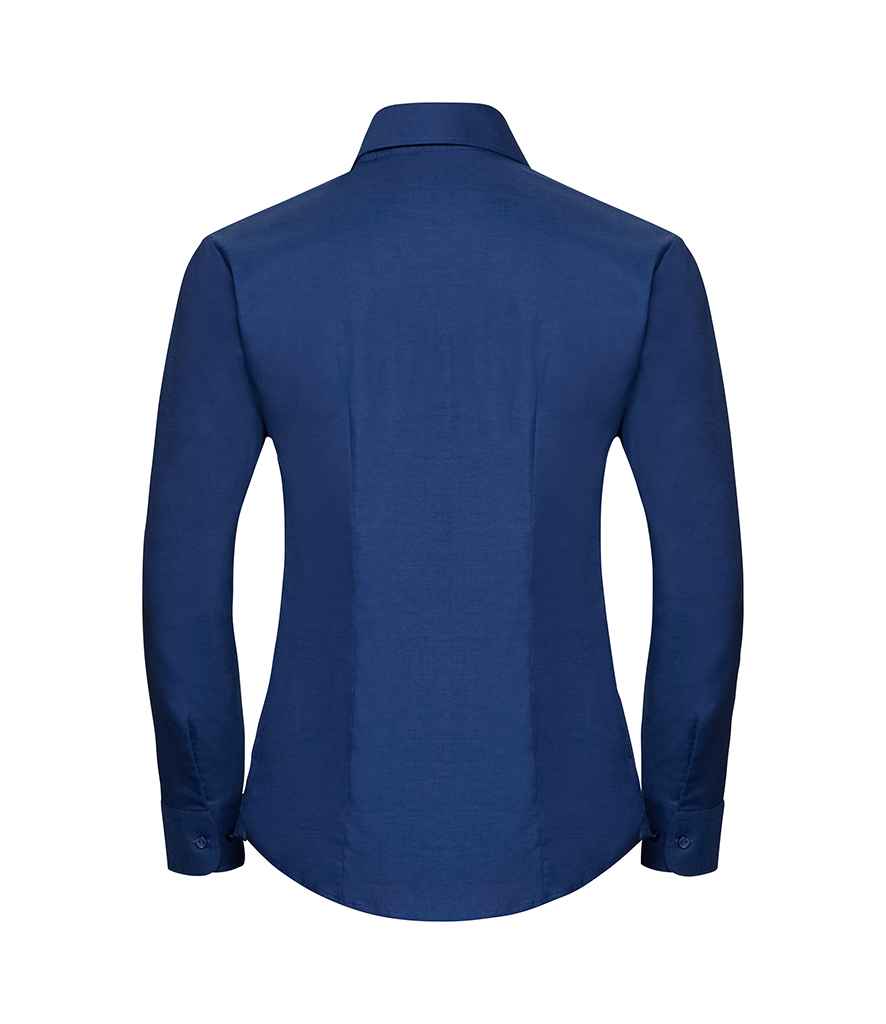 Russell Russell Athletic Collection Ladies Long Sleeve Easy Care Oxford Shirt Bright Royal