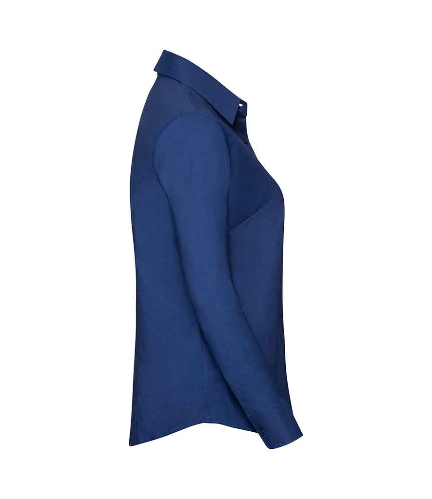 Russell Russell Athletic Collection Ladies Long Sleeve Easy Care Oxford Shirt Bright Royal