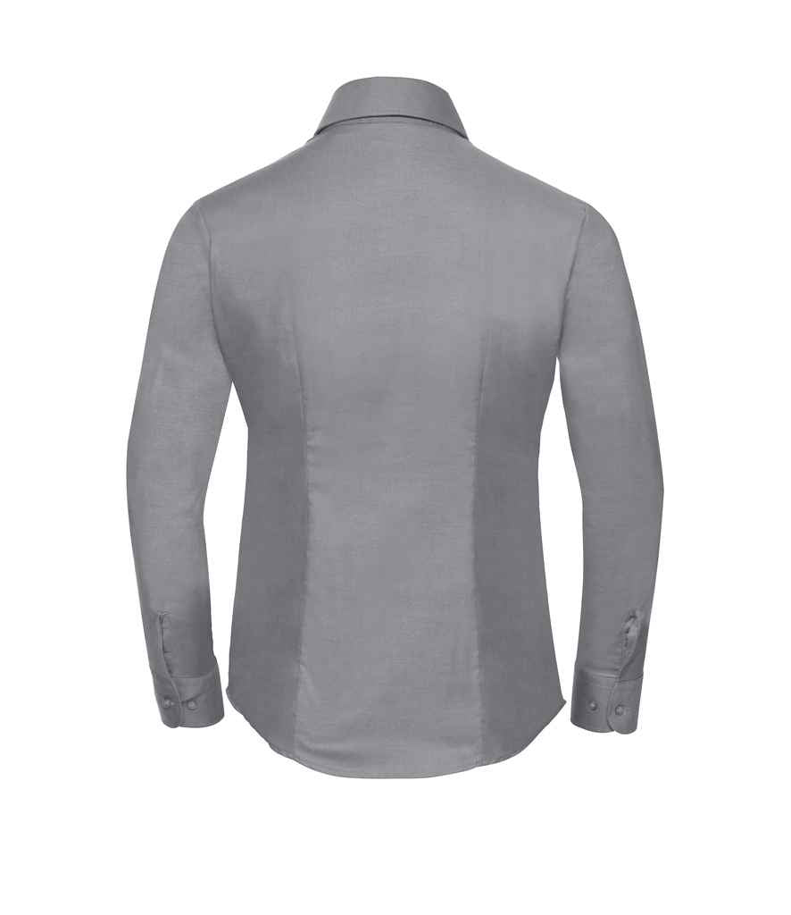 Russell Russell Athletic Collection Ladies Long Sleeve Easy Care Oxford Shirt Silver