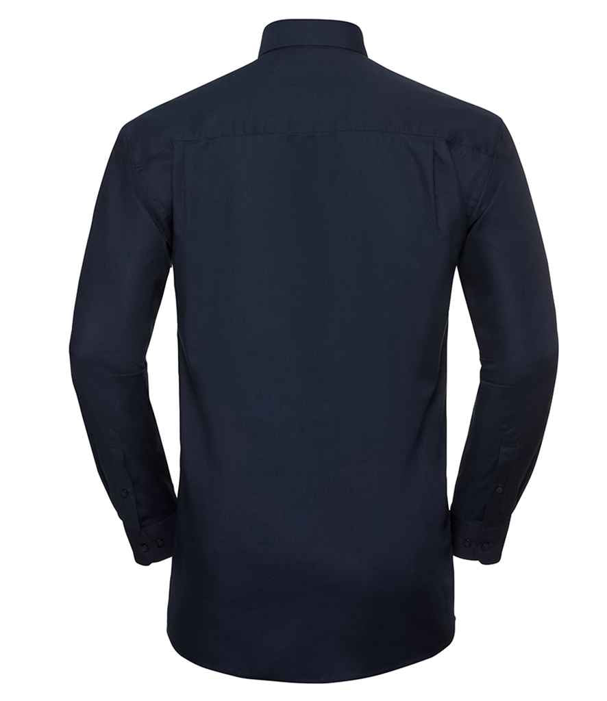 Russell Russell Athletic Collection Long Sleeve Easy Care Oxford Shirt Bright Navy