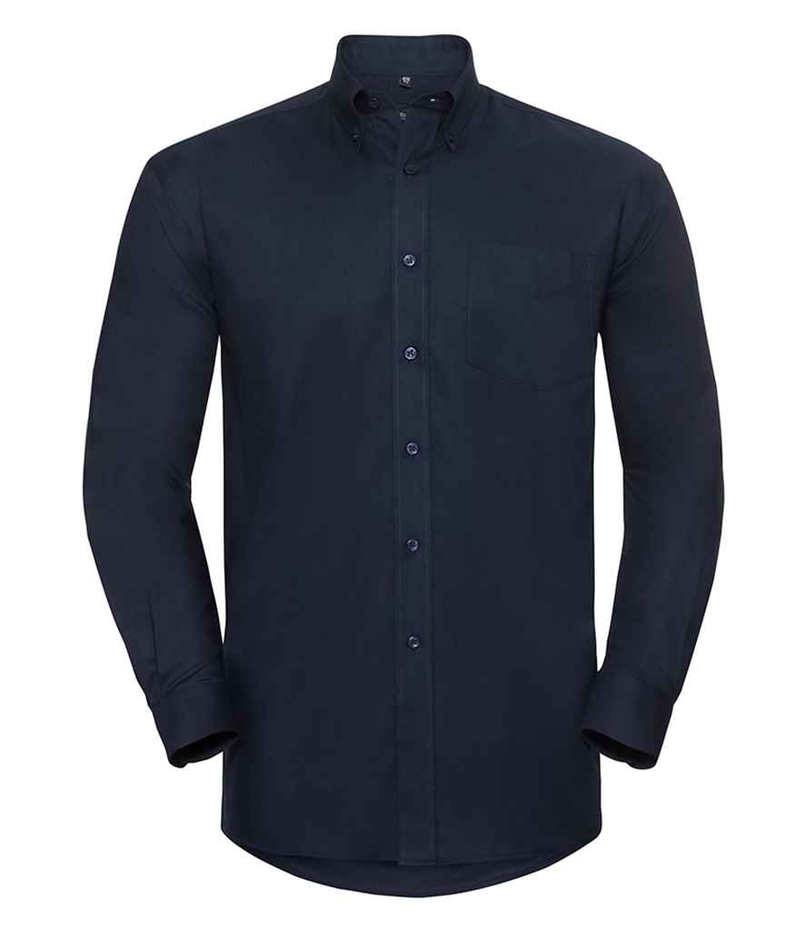 Russell Russell Athletic Collection Long Sleeve Easy Care Oxford Shirt Bright Navy