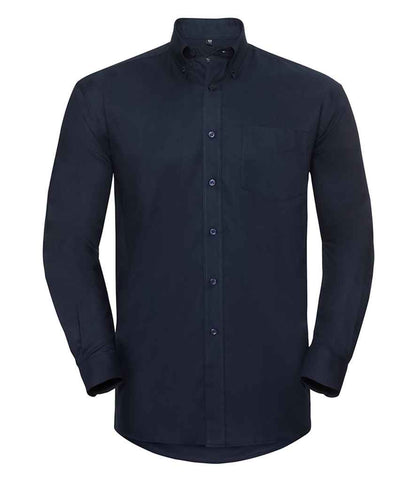 Russell Russell Athletic Collection Long Sleeve Easy Care Oxford Shirt Bright Navy
