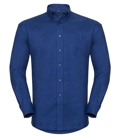 Russell Russell Athletic Collection Long Sleeve Easy Care Oxford Shirt Bright Royal
